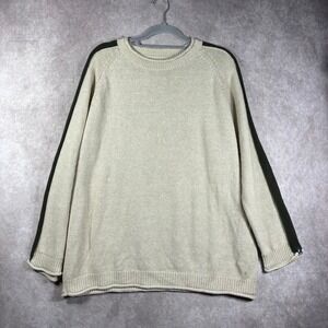 Vintage Old College Inn OCI‎ Sweater Mens XL Tan Knit Crew Neck Pullover 90s Y2K
